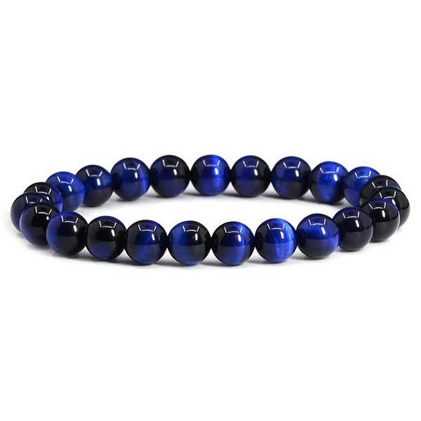 J.Fée 8mm Natural Stone Bracelet for Women Blue Lapis Tiger Eye Bracelet